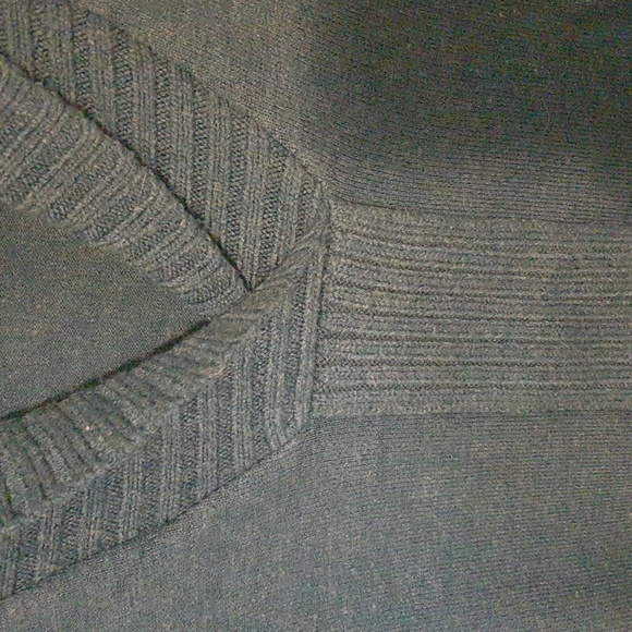 RW&CO Teal V-Neck Sweater With Shawl Collar - Picture 3 of 5